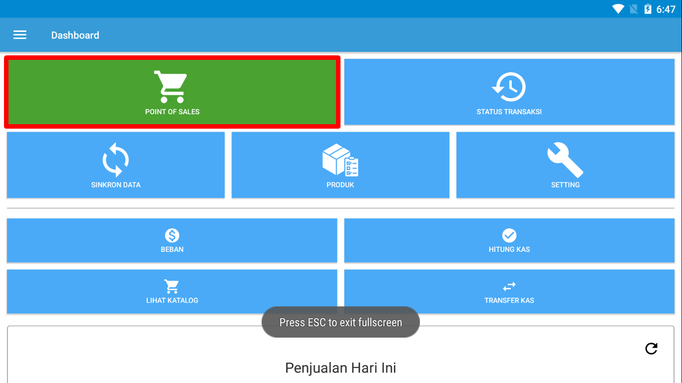 Menu POS