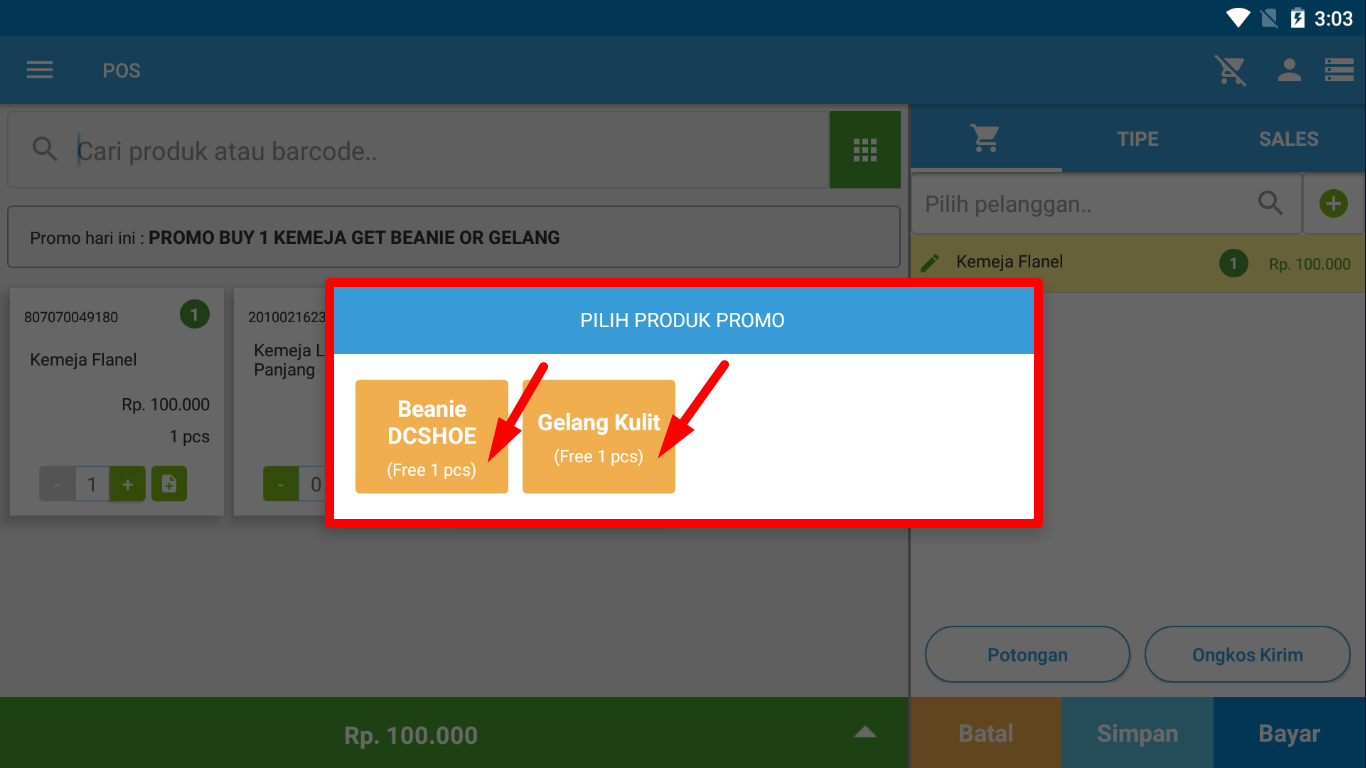 Pilihan Reward Promo