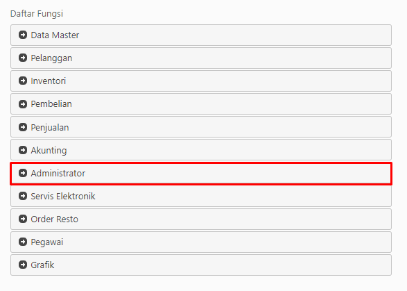 Daftar Fungsi Administrator