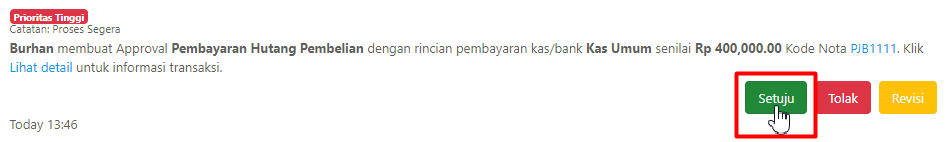 Tombol Setuju